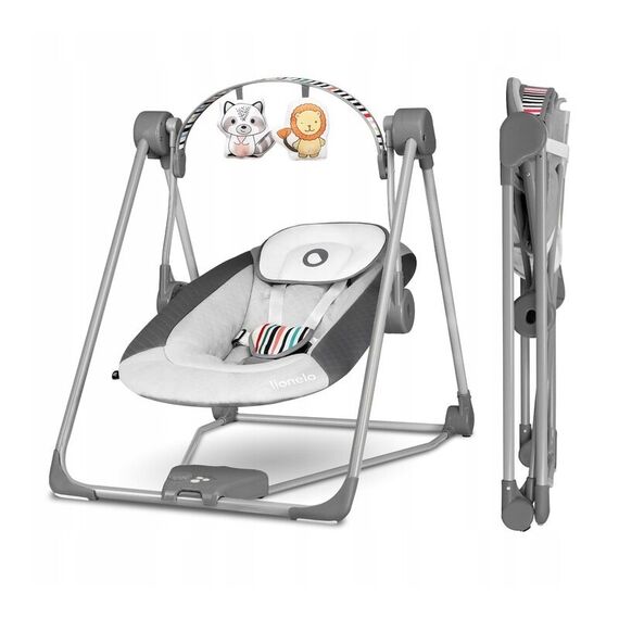 Lionelo - Fotoliu balansoar pliabil Otto, Cozy Grey  - ExclusivMAG.ro