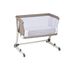Patut co-sleeper 2 in 1 Together Beige BabyGo, Culoare: Crem, Dimensiuni: 95x65,poza 2