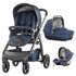 Carucior Chipolino Aura 3 in 1 blue indigo linen melange  - ExclusivMAG.ro