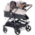 Carucior gemeni Chipolino Duo Smart beige graphite linen, Culoare: Roz - poza 7 - ExclusivMAG.ro