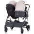 Carucior gemeni Chipolino Duo Smart beige graphite linen, Culoare: Roz - poza 12 - ExclusivMAG.ro
