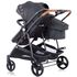 Carucior gemeni Chipolino Duo Smart graphite linen, Culoare: Gri/Negru - poza 8 - ExclusivMAG.ro