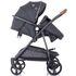 Carucior gemeni Chipolino Duo Smart graphite linen, Culoare: Gri/Negru - poza 15 - ExclusivMAG.ro