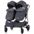 Carucior gemeni Chipolino Duo Smart graphite linen, Culoare: Gri/Negru - poza 2 - ExclusivMAG.ro