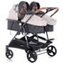 Carucior gemeni Chipolino Duo Smart beige graphite linen, Culoare: Roz - poza 3 - ExclusivMAG.ro