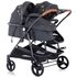 Carucior gemeni Chipolino Duo Smart graphite linen, Culoare: Gri/Negru - poza 7 - ExclusivMAG.ro