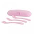 Set Tacamuri Ergonomice pentru copii Rose Miniland Baby, Culoare: Roz  - ExclusivMAG.ro