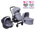 Carucior Graco Evo 3 in 1 Steeple Gray, Culoare: Gri deschis  - ExclusivMAG.ro