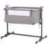 Patut Co-Sleeper Chipolino Close To Me graphite stars, Culoare: Gri deschis
