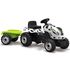 Tractor cu pedale si remorca Smoby Farmer XL alb negru  - ExclusivMAG.ro