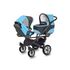 Carucior Pentru Gemeni MyKids Twinni Blue 3 In 1, Culoare: Albastru  - ExclusivMAG.ro