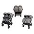 Carucior pentru gemeni 3 in 1 MyKids Twin Quick 15 Anthtacite, Culoare: Negru - poza 5 - ExclusivMAG.ro