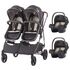 Carucior gemeni Chipolino Duo Smart 3 in 1 vanilla, Culoare: Crem - poza 2 - ExclusivMAG.ro