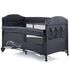 Patut pliabil Chipolino Merida asphalt linen cu laterala culisanta, Culoare: Gri/Negru,poza 3
