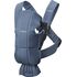 Marsupiu anatomic BabyBjorn Mini, cu pozitii multiple Vintage Indigo, Bumbac, Culoare: Albastru  - ExclusivMAG.ro