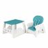 Scaun de masa transformabil Juju Eat&Play V2, Turcoaz, Culoare: Turquoise,poza 7