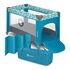 Patut pliant cu un nivel Lionelo Stefi din Metal, Poliester, 120x60 cm, Turquoise, Culoare: Turquoise, Dimensiuni: 120x60