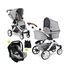 Carucior 3 in 1 Salsa 4 Graphite Grey Abc Design, Culoare: Gri deschis