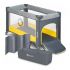 Patut pliant cu un nivel Lionelo Stefi Lemon din Metal, Poliester, 120x60 cm, Galben, Culoare: Galben, Dimensiuni: 120x60