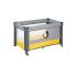 Patut pliant cu un nivel Lionelo Stefi Lemon din Metal, Poliester, 120x60 cm, Galben, Culoare: Galben, Dimensiuni: 120x60,poza 6