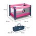 Patut pliant cu un nivel Lionelo Stefi Rose din Metal, Poliester, 120x60 cm, Roz, Culoare: Roz, Dimensiuni: 120x60 - poza 2 - ExclusivMAG.ro