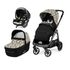 Carucior 3 in 1 Peg Perego Veloce, Lounge, 0 - 22 kg, Graphic Gold, Negru / Bej, Culoare: Crem