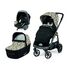 Carucior 3 in 1 Peg Perego Veloce, Primoviaggio SL, 0 - 22 kg, Graphic Gold, Negru / Bej, Culoare: Crem