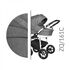 Carucior 3 in 1 Baby Merc Zippy Q - ZQ161C - Cadru Alb, Culoare: Alb/Gri