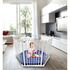 Tarc de joaca hexagonal modular cu saltea Noma, metal alb, N94023, Culoare: Alb - poza 3 - ExclusivMAG.ro