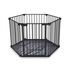 Tarc de joaca hexagonal modular cu saltea Noma, metal negru, N94030, Culoare: Negru  - ExclusivMAG.ro