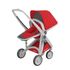 Carucior 2 In 1, Greentom, 100% Ecologic, Grey Red, Culoare: Rosu,poza 3