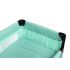 Patut pliabil cu etaj suplimentar si laterala reglabila Caretero ESTI Menta, Culoare: Turquoise, Dimensiuni: 120x60,poza 4