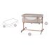 Co-sleeper MoMi, Smart Bed 4 in 1 Beige, Culoare: Crem,poza 3