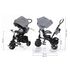 Tricicleta 6 moduri de utilizare ZOPA Citi Trike Foggy Grey, Culoare: Gri - poza 6 - ExclusivMAG.ro