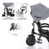 Tricicleta 6 moduri de utilizare ZOPA Citi Trike Foggy Grey, Culoare: Gri - poza 5 - ExclusivMAG.ro