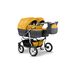 Carucior pentru gemeni Mikado TWIN T-07 3 in 1, Culoare: Galben  - ExclusivMAG.ro
