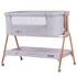 Patut Co-Sleeper Chipolino Sweet Dreams grey wood, Culoare: Maro