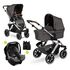 Carucior 3 in 1 Salsa 4 AIR Asphalt Abc Design, Culoare: Gri, Model: 3 in 1  - ExclusivMAG.ro