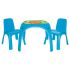 Set Masuta cu 2 scaune pentru copii Pilsan King Table blue, Culoare: Blue