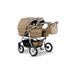 Carucior pentru gemeni Mikado TWIN T-12 3 in 1, Culoare: Maro  - ExclusivMAG.ro