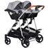 Carucior gemeni Chipolino Duo Smart 3 in 1 anthracite, Culoare: Gri - poza 5 - ExclusivMAG.ro