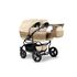 Carucior pentru gemeni Mikado TWIN T-16 3 in 1, Culoare: Crem  - ExclusivMAG.ro