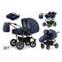 Carucior pentru gemeni Mikado DUET LUX D-227 3 in 1, Culoare: Albastru  - ExclusivMAG.ro