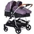 Carucior gemeni Chipolino Duo Smart 3 in 1 lilac, Culoare: Mov - poza 3 - ExclusivMAG.ro