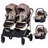 Carucior gemeni Chipolino Duo Smart 3 in 1 humus, Culoare: Crem - poza 2 - ExclusivMAG.ro