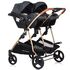 Carucior gemeni Chipolino Duo Smart 3 in 1 raven, Culoare: Negru - poza 5 - ExclusivMAG.ro