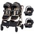 Carucior gemeni Chipolino Duo Smart 3 in 1 raven, Culoare: Negru - poza 2 - ExclusivMAG.ro