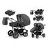 Carucior pentru gemeni Mikado DUET LUX D-223 3 in 1, Culoare: Gri/Negru  - ExclusivMAG.ro