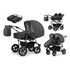Carucior pentru gemeni Mikado DUET LUX D-224 3 in 1, Culoare: Gri  - ExclusivMAG.ro