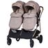 Carucior gemeni Chipolino Duo Smart 2 in 1 humus, Culoare: Crem - poza 4 - ExclusivMAG.ro